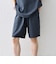 SHIPS any:〈UVカット〉FUTURE LINEN CANVAS リネンライク イージー ショーツ◆