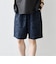 SHIPS any:〈UVカット〉FUTURE LINEN CANVAS リネンライク イージー ショーツ◆