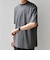 SHIPS any:〈接触冷感/遮熱/UVカット〉COOL TOUCH スムース デザイン リブ セミ モックネック Tシャツ◆