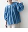 《予約》SHIPS any:〈洗濯機可能〉コットン ミックス ハシゴ レース ギャザー ブラウス