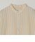 SHIPS any:〈洗濯機可能〉コットン/リネン ストライプ バンド スキッパー ハーフスリーブ シャツ 26SS◆