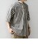 SHIPS any:〈洗濯機可能〉コットン/リネン ストライプ バンド スキッパー ハーフスリーブ シャツ 26SS◆