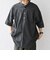 SHIPS any:〈洗濯機可能〉コットン/リネン ストライプ バンド スキッパー ハーフスリーブ シャツ 26SS◆