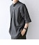 SHIPS any:〈洗濯機可能〉コットン/リネン ストライプ バンド スキッパー ハーフスリーブ シャツ 26SS◆