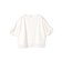 〈洗濯機可能〉袖 ツイスト デザイン シアー ドッキング TEE