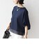 〈洗濯機可能〉袖 ツイスト デザイン シアー ドッキング TEE