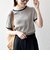 Healthknit:〈洗濯機可能〉リブ ボーダー TEE