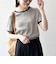 Healthknit:〈洗濯機可能〉リブ ボーダー TEE