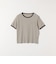 Healthknit:〈洗濯機可能〉リブ ボーダー TEE