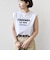 《予約》〈洗濯機可能〉メルティ コットン プリント ロゴ フレンチスリーブ TEE