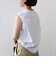 《予約》〈洗濯機可能〉メルティ コットン プリント ロゴ フレンチスリーブ TEE