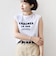 《予約》〈洗濯機可能〉メルティ コットン プリント ロゴ フレンチスリーブ TEE
