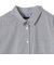 SHIPS Primary Navy Label:綿 ナイロン ストライプ ロング シャツ