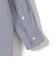 SHIPS Primary Navy Label:綿 ナイロン ストライプ ロング シャツ