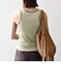 Healthknit:〈洗濯機可能〉カップ付き リブ ボーダー タンクトップ
