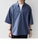 SHIPS any:〈洗濯機可能〉ボイル スキッパー ハーフスリーブ プルオーバー シャツ◆
