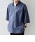 SHIPS any:〈洗濯機可能〉ボイル スキッパー ハーフスリーブ プルオーバー シャツ◆