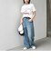 《予約》SHIPS Colors:〈洗濯機可能〉フロッキー コンビ プリント TEE◆