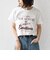 《予約》SHIPS Colors:〈洗濯機可能〉フロッキー コンビ プリント TEE◆