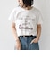 《予約》SHIPS Colors:〈洗濯機可能〉フロッキー コンビ プリント TEE◆