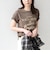《予約》SHIPS Colors:〈洗濯機可能〉フロッキー コンビ プリント TEE◆