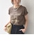 《予約》SHIPS Colors:〈洗濯機可能〉フロッキー コンビ プリント TEE◆