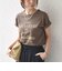 《予約》SHIPS Colors:〈洗濯機可能〉フロッキー コンビ プリント TEE◆
