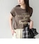 SHIPS Colors:〈洗濯機可能〉フロッキー コンビ プリント TEE◇
