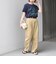 SHIPS Colors:〈洗濯機可能〉フロッキー コンビ プリント TEE◇