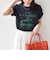 《予約》SHIPS Colors:〈洗濯機可能〉フロッキー コンビ プリント TEE◆