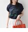 SHIPS Colors:〈洗濯機可能〉フロッキー コンビ プリント TEE◇