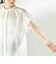 【実力派ベーシック】〈接触冷感/洗濯機可能〉SUUSUU フリル ギャザー ブラウス