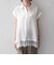 《予約》SHIPS Colors:〈手洗い可能〉ヘム レース スキッパー ブラウス◆
