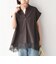 《予約》SHIPS Colors:〈手洗い可能〉ヘム レース スキッパー ブラウス◆