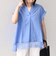 《予約》SHIPS Colors:〈手洗い可能〉ヘム レース スキッパー ブラウス◆