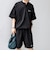 【WEB限定】SHIPS any:〈吸水速乾/UVカット〉ドライタッチ ヘンリーネック Tシャツ＋イージーショーツ＋パッカブルバッグ 3点セット◆