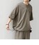 【WEB限定】SHIPS any:〈吸水速乾/UVカット〉ドライタッチ ヘンリーネック Tシャツ＋イージーショーツ＋パッカブルバッグ 3点セット◆