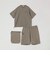 【WEB限定】SHIPS any:〈吸水速乾/UVカット〉ドライタッチ ヘンリーネック Tシャツ＋イージーショーツ＋パッカブルバッグ 3点セット◆