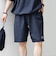 【WEB限定】SHIPS any:〈吸水速乾/UVカット〉ドライタッチ ヘンリーネック Tシャツ＋イージーショーツ＋パッカブルバッグ 3点セット◆