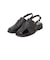 《予約》【SHIPS any別注】ALL BLACK:  バック ストラップ サンダル