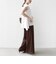 〈接触冷感/防シワ/洗濯機可能〉麻調 ウエスト リボン インタック イージー パンツ