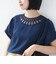 《一部追加予約》〈手洗い可能〉襟 刺繍 デザイン ヴィンテージ スパン ブラウス