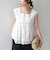 《予約》SHIPS Colors:〈手洗い可能〉幾何 エンブロイダリー オーガンジー トップス◆