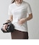 《予約》SHIPS any:〈洗濯機可能〉透かし レース 半袖 クルーネック Tシャツ