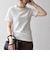 《予約》SHIPS any:〈洗濯機可能〉透かし レース 半袖 クルーネック Tシャツ