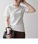 《予約》SHIPS any:〈洗濯機可能〉透かし レース 半袖 クルーネック Tシャツ