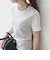 《予約》SHIPS any:〈洗濯機可能〉透かし レース 半袖 クルーネック Tシャツ