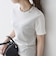 《予約》SHIPS any:〈洗濯機可能〉透かし レース 半袖 クルーネック Tシャツ