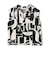 《予約》SHIPS Colors:〈手洗い可能〉幾何 プリント スキッパー ブラウス◆