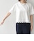 《予約》SHIPS Colors:〈洗濯機可能〉リンク レース コンビ TEE◆